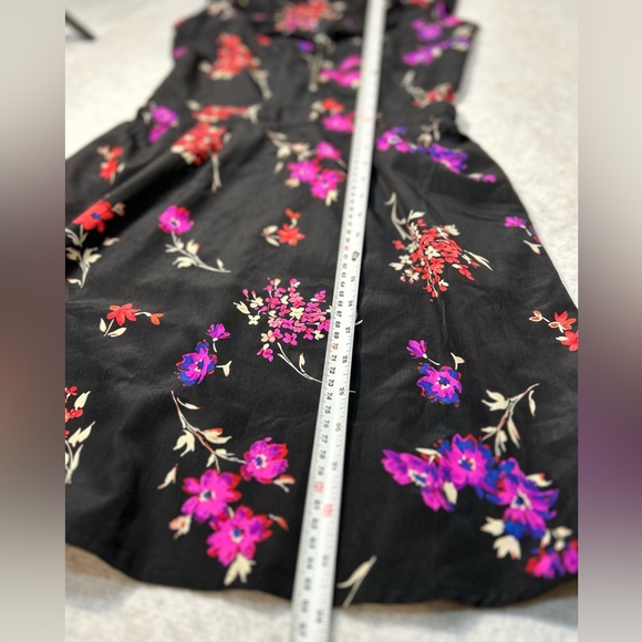 Magazine Black Floral Ruffled Dress Extra Small - Picture 8 of 12